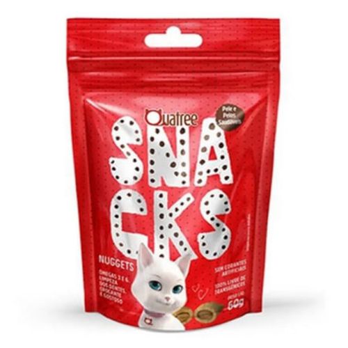 Petisco Snacks Nuggets Gatos Pele E Pelo 60g Quatree 60g