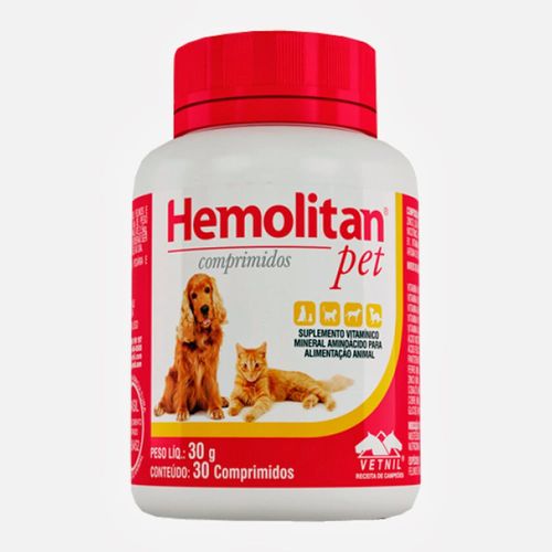 HEMOLITAN PET COMPRIMIDOS - frasco com 30 compr. 30 Compr HEMOLITAN PET COMPRIMIDOS - frasco com 30 compr. 30 Compr