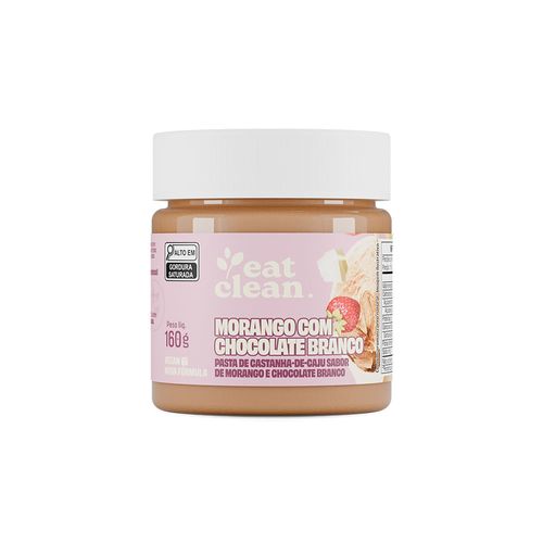 Pasta de Castanha de Caju Morango com Chocolate Branco - Pote 160g Morango com Chocolate Branco - Pote 160G