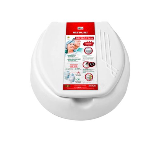 Assento Sanitário  Elevado 7,5cm com Tampa Mebuki 7,5cm com Tampa -