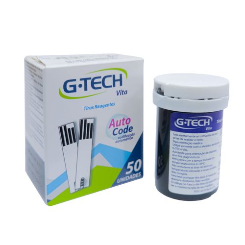 Tiras Reagentes G-Tech Vita - Com 50 Tiras Tiras Reagentes G-Tech Vita - Com 50 Tiras