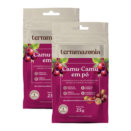 Kit 2X: Camu Camu em Pó Sem Glúten Sachê Terramazonia 25g