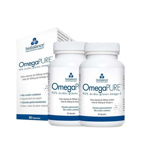 KIT 2 Omegapure 500mg Biobalance 60 cápsulas KIT 2 Omegapure 500mg Biobalance 60 cápsulas