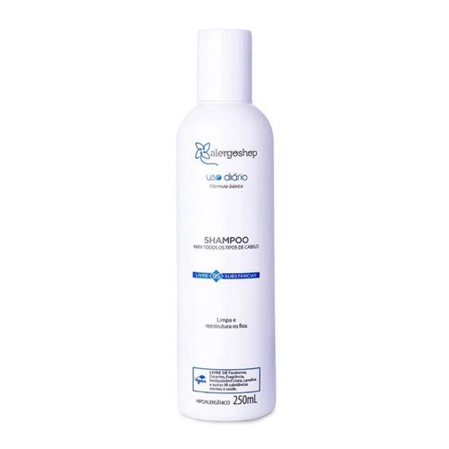 Shampoo Hipoalergênico Alergoshop Uso Diário 250ml Branco Shampoo Hipoalergênico Alergoshop Uso Diário 250ml Branco