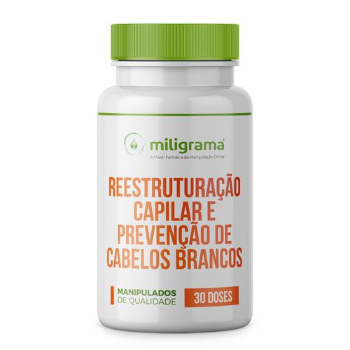 Reestruturação capilar e prevenção de cabelos brancos 30 doses 30 Doses