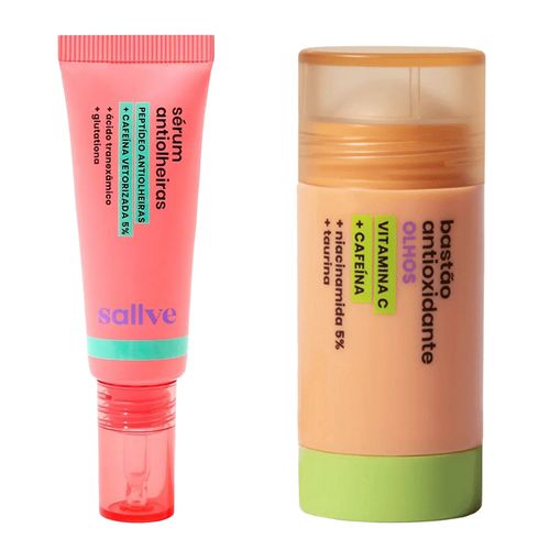 Kit-Sallve-Serum-Antiolheiras-15g---Bastao-para-os-Olhos-Antioxidante-10g