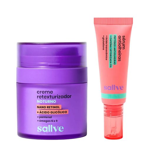 Kit-Sallve-Creme-Retexturizador-Noturno-30g---Serum-Antiolheiras-15g
