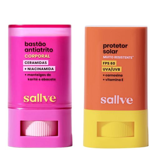 Kit-Bastao-Antiatrito-Corporal-Sallve-15g---Protetor-Solar-Facial-Sallve-FPS-60-Super-Resistente-15g-Stick---- Kit-Bastao-Antiatrito-Corporal-Sallve-15g---Protetor-Solar-Facial-Sallve-FPS-60-Super-Resistente-15g-Stick----