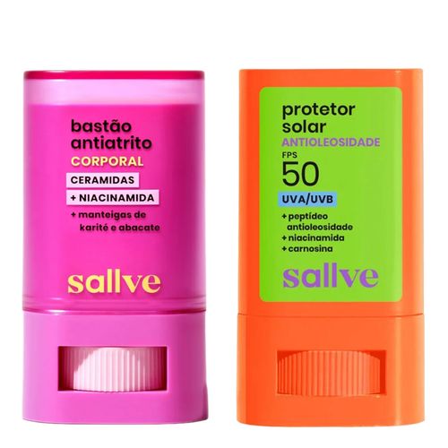 Kit-Sallve-Bastao-Antiatrito-Corporal-15g---Protetor-Solar-FPS-60-Super-Resistente-15g
