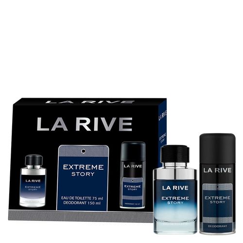 Kit Perfume La Rive Extreme Story Masculino - Eau de Toilette 75ml + Desodorante 150ml Coffret