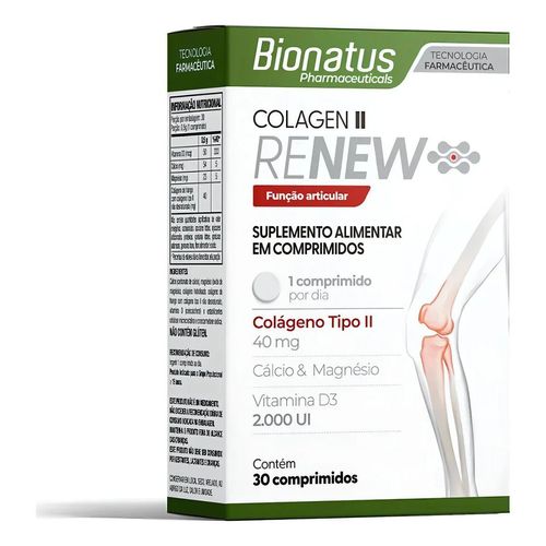 Renew Colágeno Tipo II 30 Cápsulas Bionatus 40mg