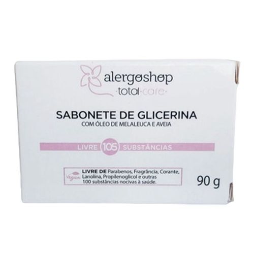 Sabonete em Barra Glicerina Alergoshop 90g Sabonete em Barra Glicerina Alergoshop 90g