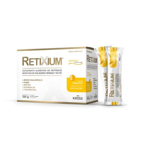 Retixium Colágeno Verisol Kress Sabor Abacaxi 30sachês Retixium Colágeno Verisol Kress Sabor Abacaxi 30sachês