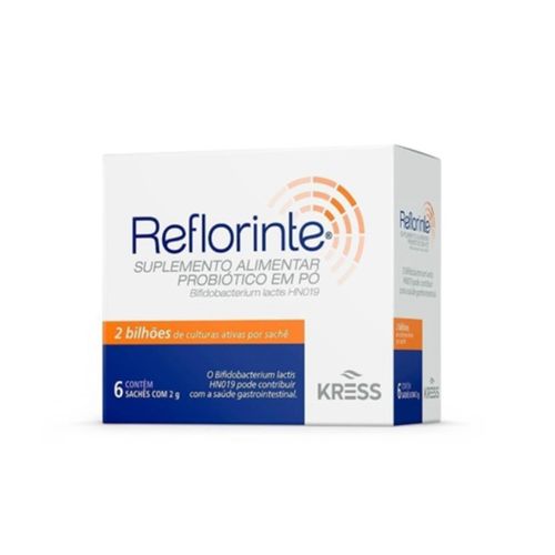 Reflorinte Suplemento Alimentar Probiótico em Pó 6 sachês com 2g Kress
