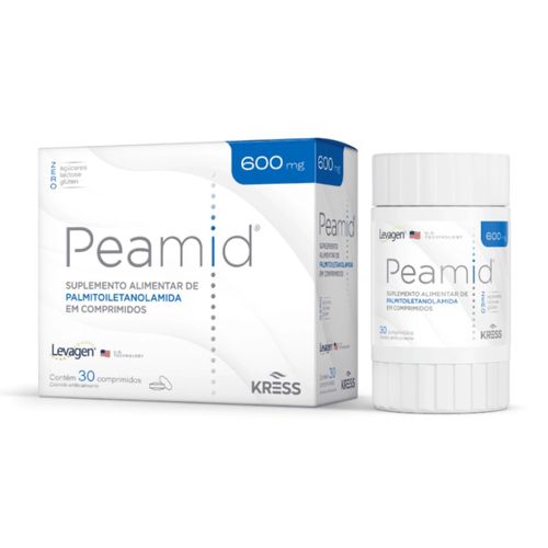 Peamid Suplemento Alimentar de Palmitoiletanolamida600mg Kress 30cpr Peamid Suplemento Alimentar de Palmitoiletanolamida600mg Kress 30cpr