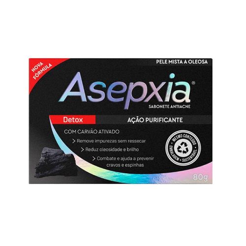 Asepxia Detox Sabonete Antiacne 80g Asepxia Detox Sabonete Antiacne 80g