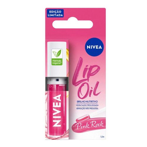 Hidratante Labial Lip Oil Nivea Pink Rock 5,5ml Hidratante Labial Lip Oil Nivea Pink Rock 5,5ml