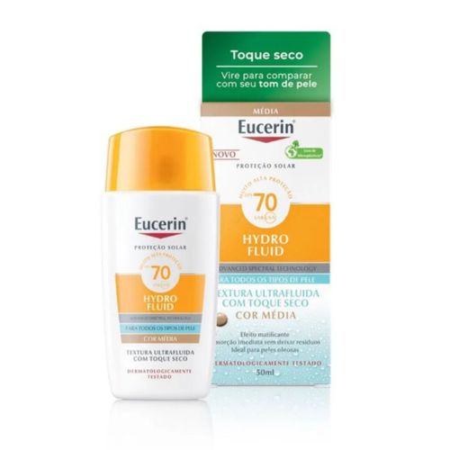 Eucerin Hydro Fluid FPS70 Protetor Solar Cor Média 50ml