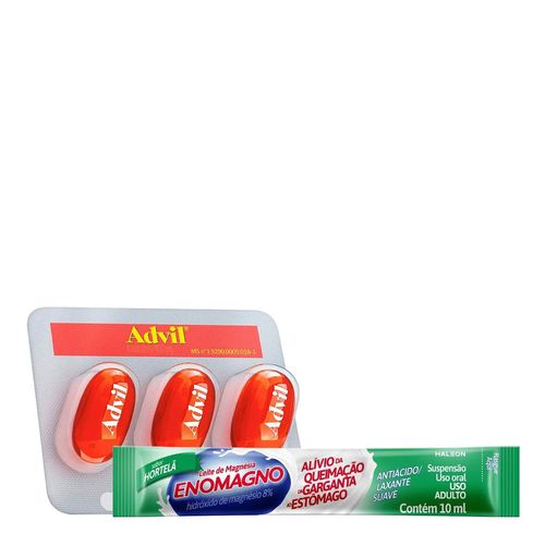 Kit-Analgesico-Advil-400mg-3-Capsulas---Leite-de-Magnesia-EnoMagno-Hortela-10ml Kit-Analgesico-Advil-400mg-3-Capsulas---Leite-de-Magnesia-EnoMagno-Hortela-10ml