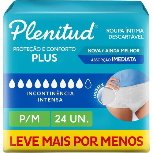 Roupa Íntima Descartável Unissex Protect Plus Plenitud - 24 unidades - P/M Roupa Íntima Descartável Unissex Protect Plus Plenitud - 24 unidades - P/M
