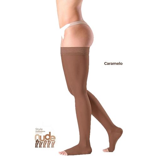 Meia 7/8 Ever Sheer 20-30 mmHg Aberta Caramelo Tam P3
