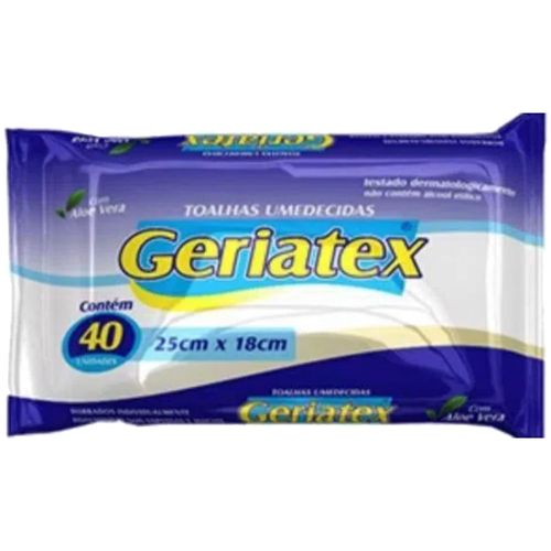 Toalhas Umedecidas Geriatex Uso Adulto 40 unidades Toalhas Umedecidas Geriatex Uso Adulto 40 unidades