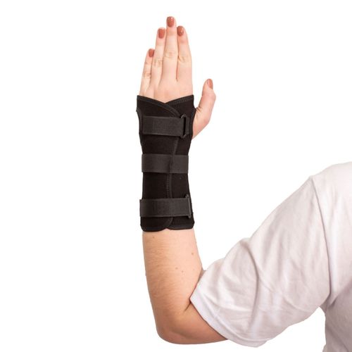 Órtese Curta com Tala para Punho Mercur - Bilateral - Preta - P Órtese Curta com Tala para Punho Mercur - Bilateral - Preta - P