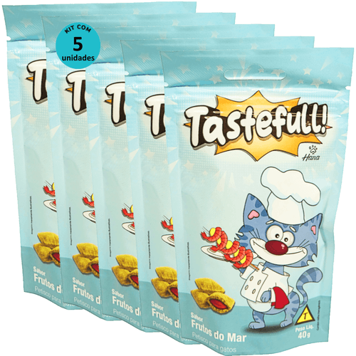 Hana Tastefull Nuggets Para Gatos Frutos do Mar 40g Kit 5 un Hana Tastefull Nuggets Para Gatos Frutos do Mar 40g Kit 5 un
