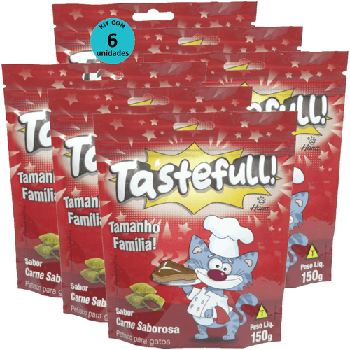 Hana Tastefull Nuggets Para Gatos Carne Saborosa 150g Kit 6 un Hana Tastefull Nuggets Para Gatos Carne Saborosa 150g Kit 6 un