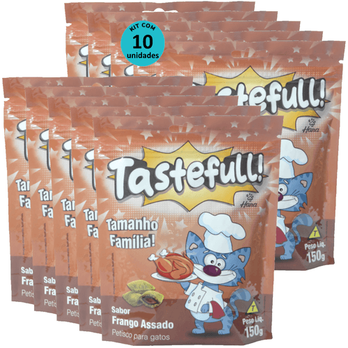 Hana Tastefull Nuggets Para Gatos Frango Assado 150g Kit 10 un