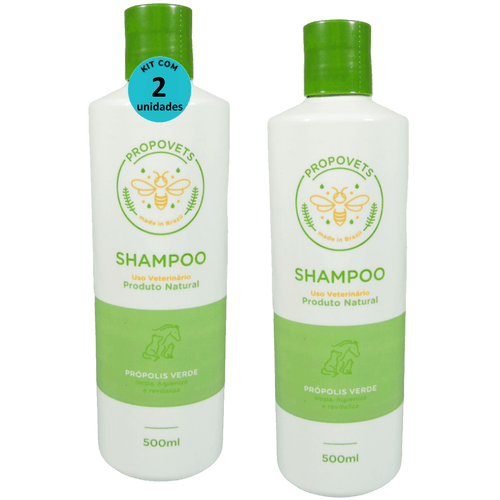 Shampoo Natural Propovets Própolis Verde Cães Gatos Equinos 500ml Kit Com 2 Unidades Shampoo Natural Propovets Própolis Verde Cães Gatos Equinos 500ml Kit Com 2 Unidades
