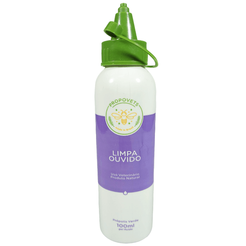 Limpa Ouvido Natural Propovets Própolis Verde Cães e Gatos 100ml Limpa Ouvido Natural Propovets Própolis Verde Cães e Gatos 100ml