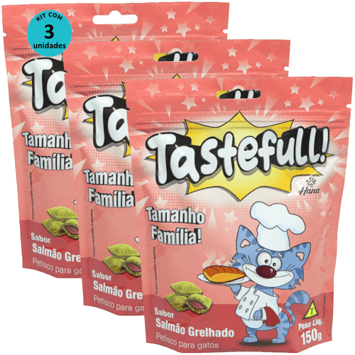 Hana Tastefull Nuggets Para Gatos Salmão Grelhado 150g Kit 3 un