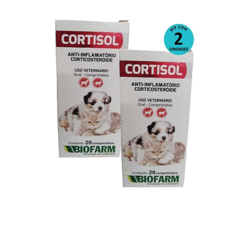 Kit Cortisol Biofarm c/ 20 comp. C/ 2 unidades Kit Cortisol Biofarm c/ 20 comp. C/ 2 unidades