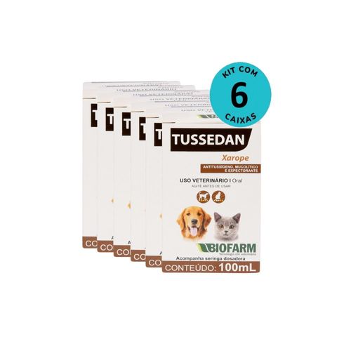 Kit Xarope Tussedan Biofarm 100ml C/ 6 unidades