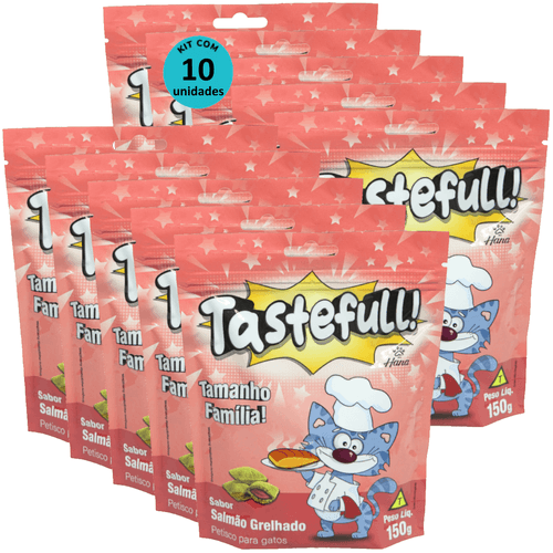 Hana Tastefull Nuggets Para Gatos Salmão Grelhado 150g Kit 10 un