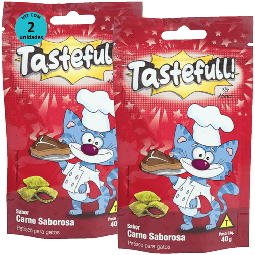 Hana Tastefull Nuggets Para Gatos Carne Saborosa 40g Kit 2 un