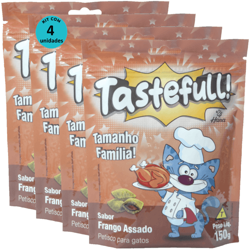 Hana Tastefull Nuggets Para Gatos Frango Assado 150g Kit 4 un