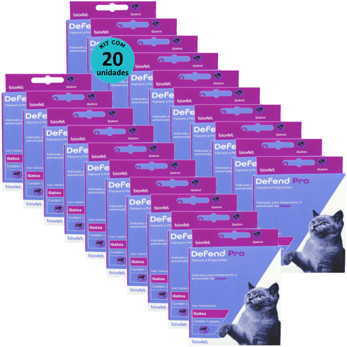Defend Pro Gatos Biovet Kit Com 20
