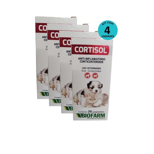 Kit Cortisol Biofarm c/ 20 comp. C/ 4 unidades Kit Cortisol Biofarm c/ 20 comp. C/ 4 unidades