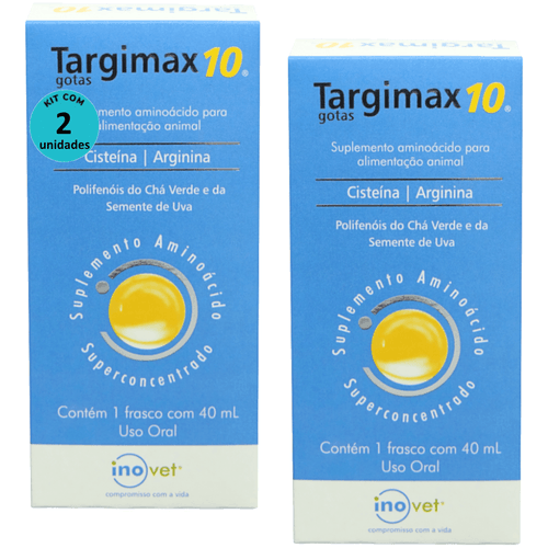 Targimax 10 Suplemento Animal 40ml Kit Com 2 Targimax 10 Suplemento Animal 40ml Kit Com 2