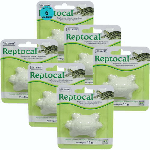 Kit 6 Suplemento Alcon Reptocal 15g