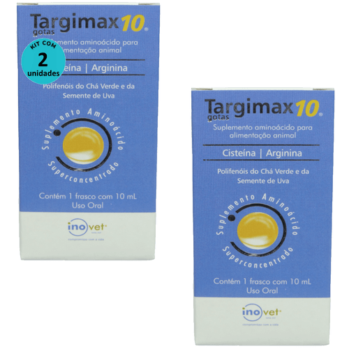 Targimax 10 Suplemento Animal 10ml Kit Com 2