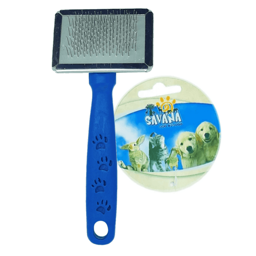 Rasqueadeira Pet Osso Patinha 15 cm N°1 Azul - Savana Pet