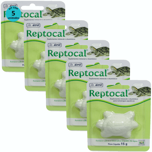 Kit 5 Suplemento Alcon Reptocal 15g