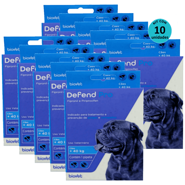 Kit 10 Defend Pro Cães (Acima 40kg) - Biovet