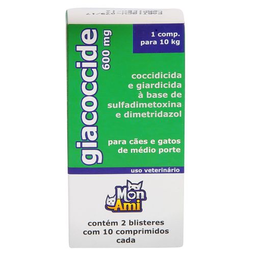 Kit Giacoccide Mon Ami 600mg c/ 20 Comprimidos C/ 5 un