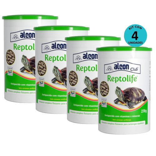 Kit 4 Ração Alcon Club Reptolife 270g
