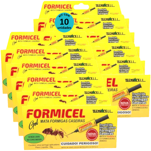 Kit Bisnaga Formicel Tecnocell 10g C/ 10 unidades Kit Bisnaga Formicel Tecnocell 10g C/ 10 unidades