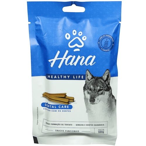 Snacks Hana Healthy Life Dental Care- Cuidado C/ os Dentes- P/ Cães Adultos- 100g